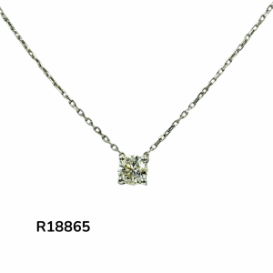 collier pendentif diamant 0,53 Ct