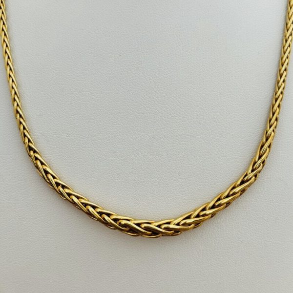 Collier maille palmier or jaune 18K