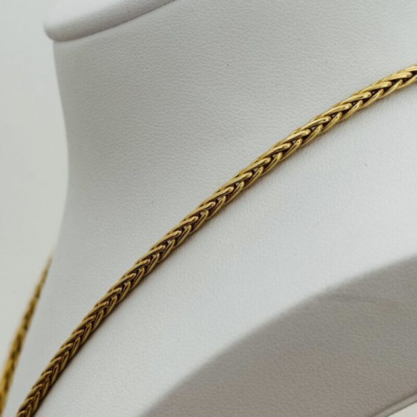 collier maille palmier or jaune 18K