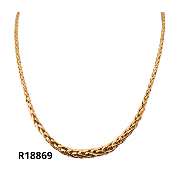 collier maille palmier or jaune 18K