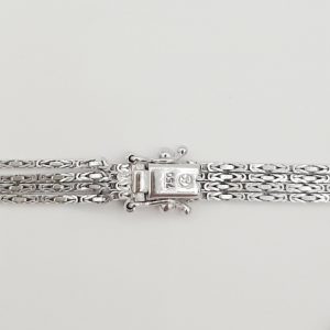 18873 bracelet or blanc 4 fils