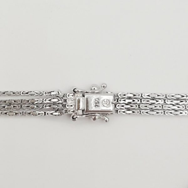 18873 bracelet or blanc 4 fils