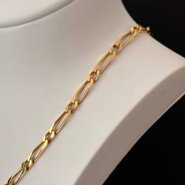 collier maille figaro or jaune 18K