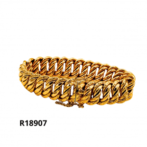 bracelet en or d'occasion -maille américaine-18K