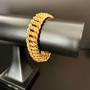 bracelet maille américaine or jaune