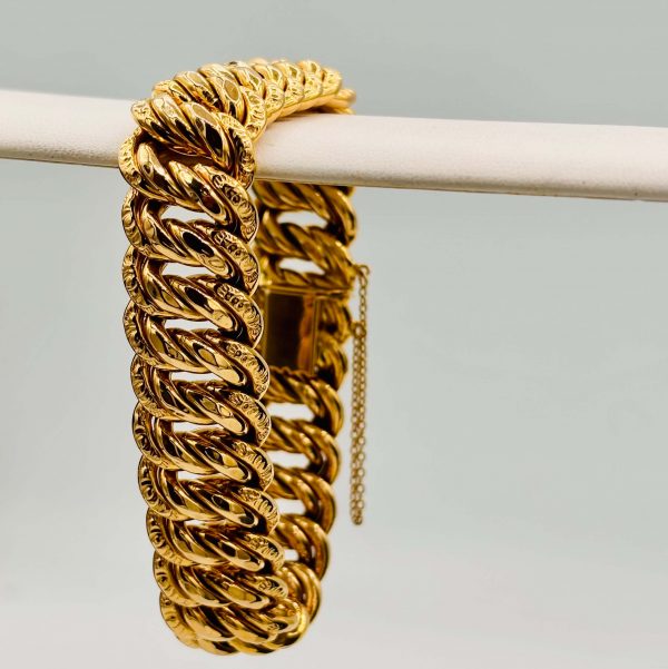 Bracelet Maille Américaine or Jaune