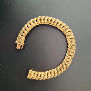 bracelet or précieux maille américaine