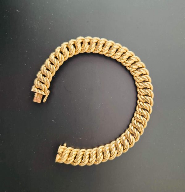 bracelet or précieux maille américaine