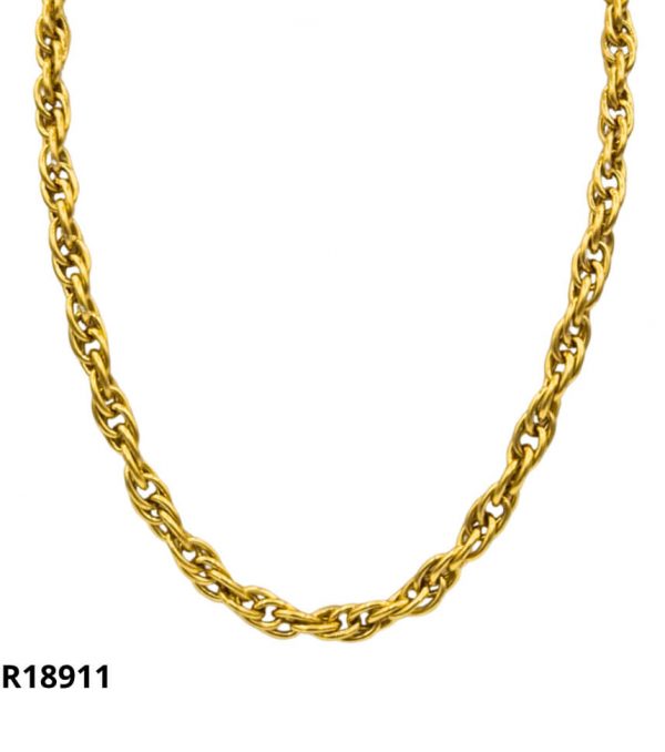 Collier Maille Double Vintage Or Jaune 18K Bijoudoccasion