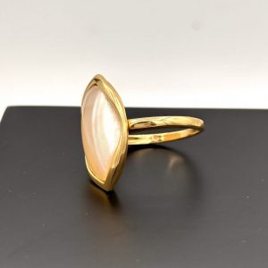 Bague nacre en or jaune 18K - bijou d'occasion