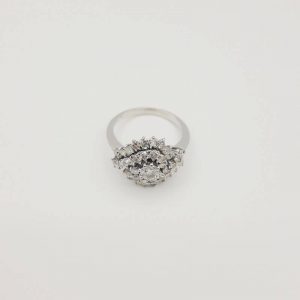 Bague Or Blanc sertissage étoile diamant - bijoudoccasion.com