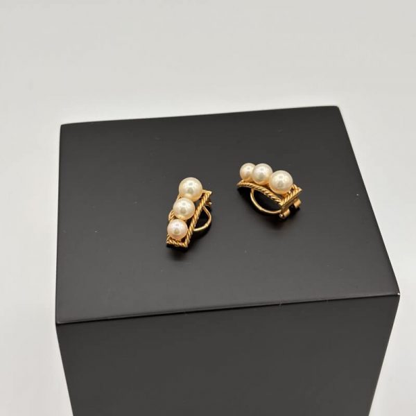 Boucles d'oreilles d'or 18 carats d'occasion