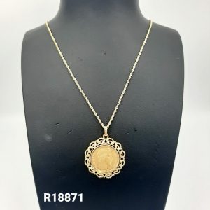 Collier porte pièce 20 francs Napoléon 18K - Bijou d'Occasion