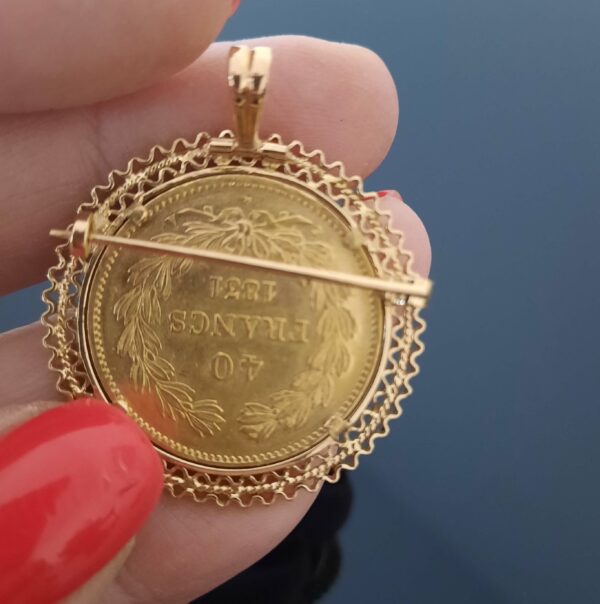 Pendentif Or Jaune 18K Porte Pièce