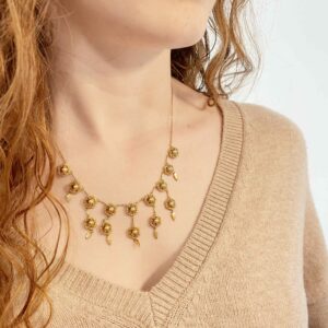 Collier pampilles vintage or jaune