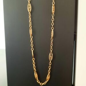 collier maille filigrane or jaune