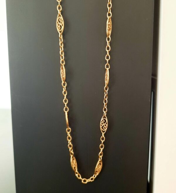 collier maille filigrane or jaune