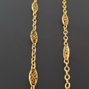 Collier or jaune maille filigrane