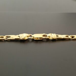 Collier maille alternée or jaune