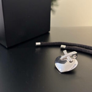 Collier Pendentif Coeur Chaumet Or Blanc