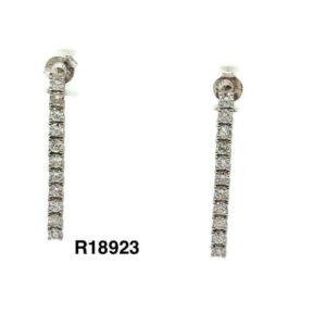 Boucles d'oreille Tennis Or blanc 18K