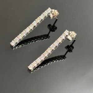 Boucles d'Oreilles Tennis Or Blanc 18K