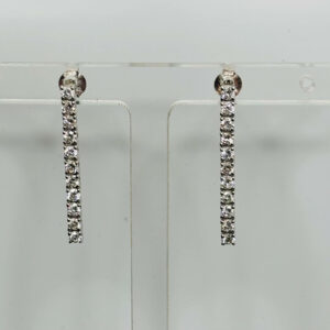 Boucles d'Oreilles Tennis Or Blanc 18K