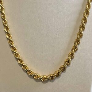 Collier Maille Corde Or Jaune