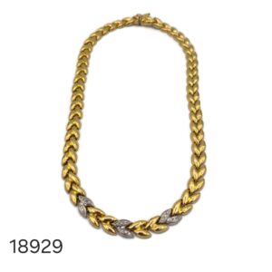 Collier Maillons Tressés Or Jaune