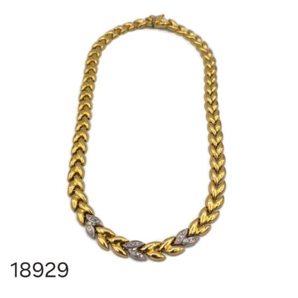 Collier Maillons Tressés Or Jaune