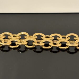 Bracelet Maille Guillochée Or Jaune