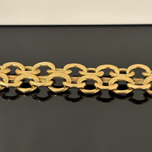 Bracelet Maille Guillochée Or Jaune