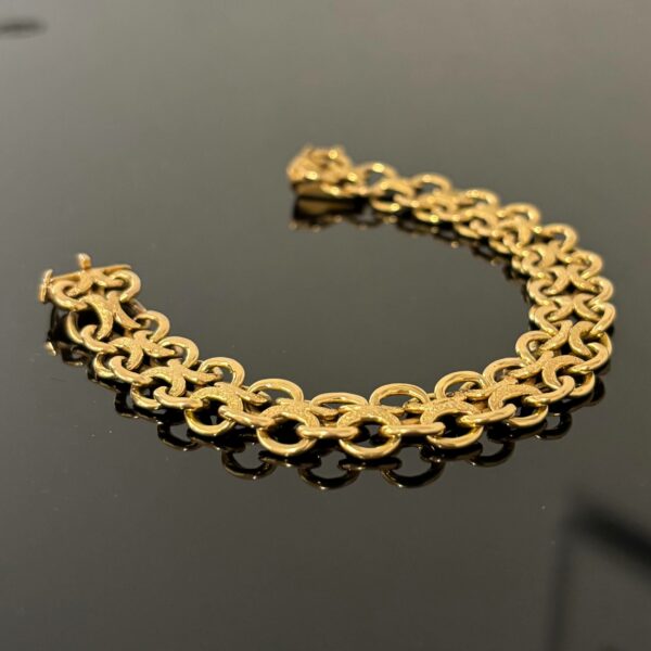 Bracelet Maille Guillochée Or Jaune