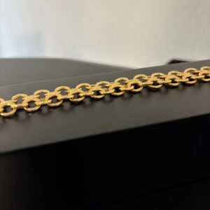 Bracelet Maille Guillochée Or Jaune