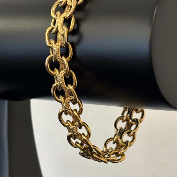 Bracelet Maille Guillochée Or Jaune