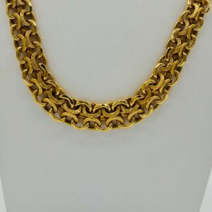 Collier Maille Guillochée Or Jaune 18K