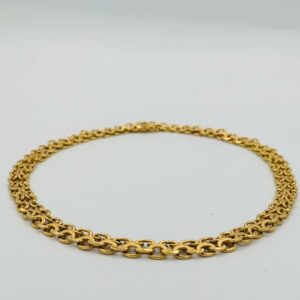 Collier Maille Guillochée Or Jaune