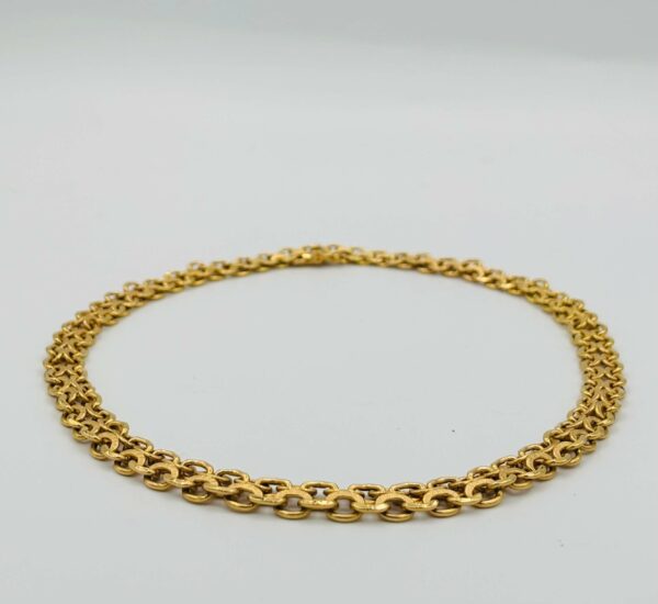 Collier Maille Guillochée Or Jaune