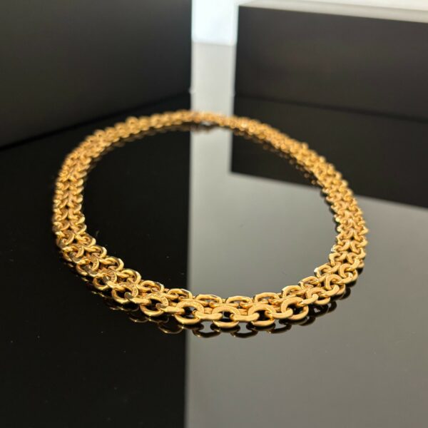 Collier Maille Guillochée Or Jaune 18K