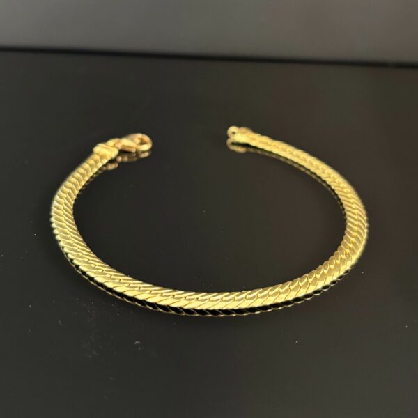 Bracelet Maille Anglaise Or Jaune 18K