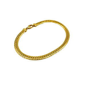 Bracelet maille anglaise or jaune 18K
