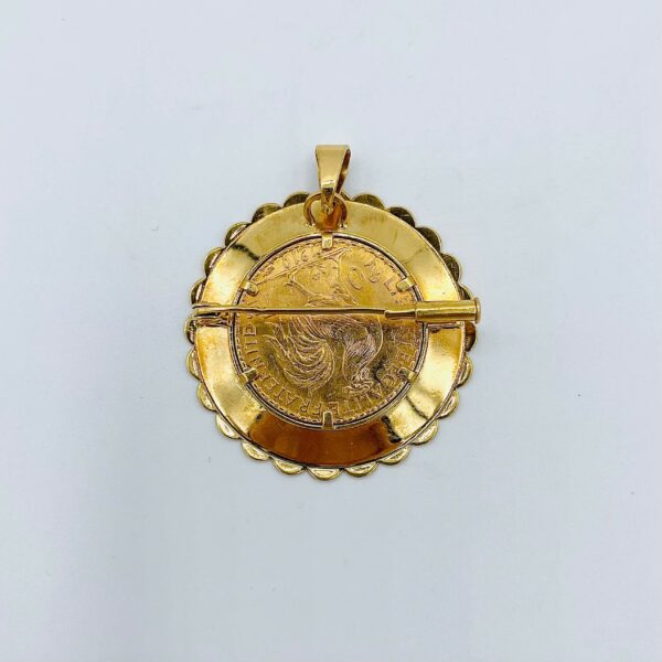 pendentif porte pièce coq marianne
