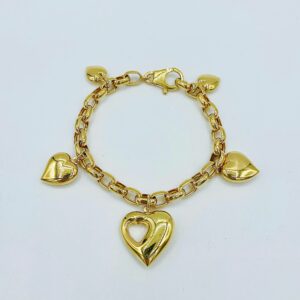 bracelet coeur or jaune