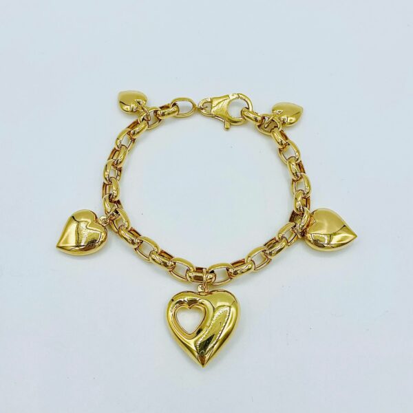 bracelet coeur or jaune