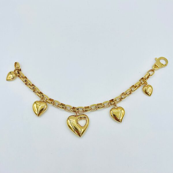 bracelet coeur or jaune