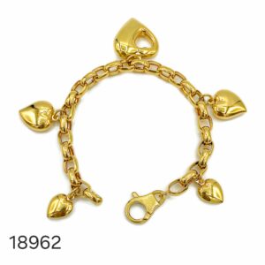 bracelet coeur or jaune