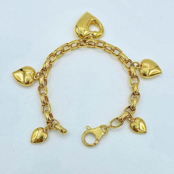 bracelet coeur or jaune
