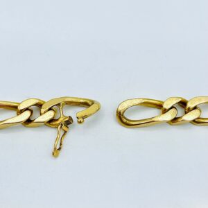 bracelet maille figaro or jaune