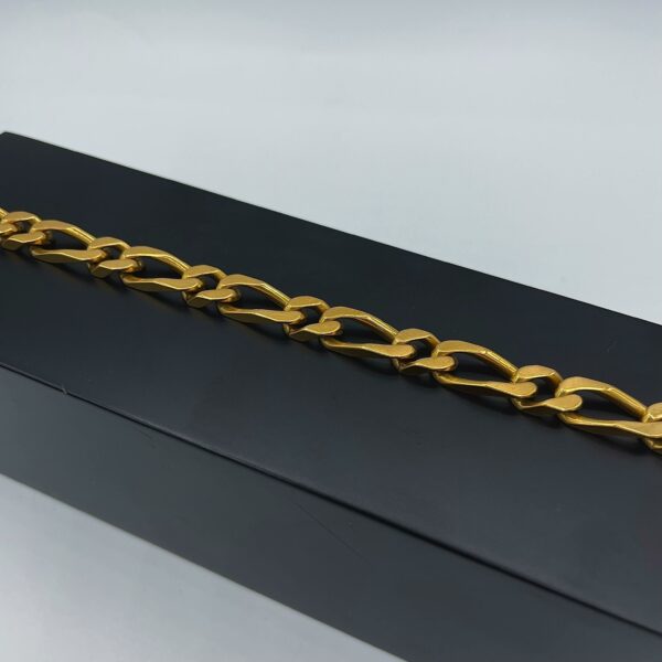 bracelet maille figaro or jaune