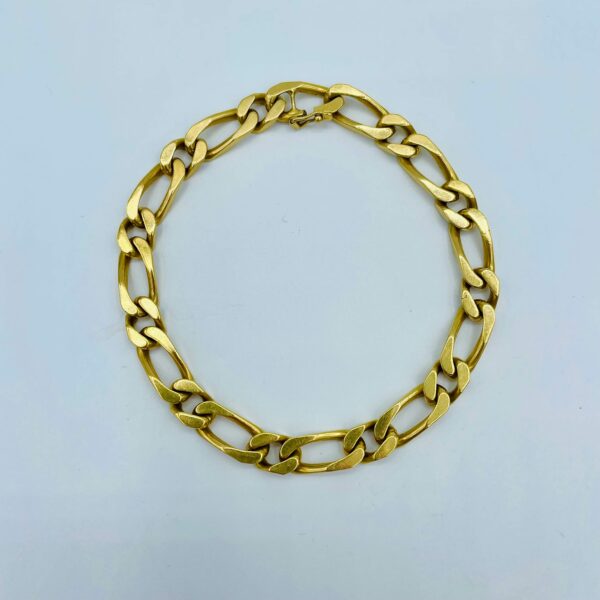 bracelet maille figaro or jaune